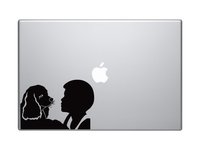 Kids and Pets - Boy and Dog Playing Version 3 - Playground - Vinyl Decal For Laptops, Macbook, Tablets and Cars