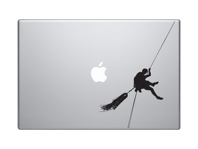 Mountain Climber #2 - Rope Climbing Ascent Altitude - Vinyl Decal For Laptops, Macbook, Tablets and Cars