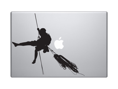 Mountain Climber #5 - Rope Climbing Ascent Altitude - Vinyl Decal For Laptops, Macbook, Tablets and Cars