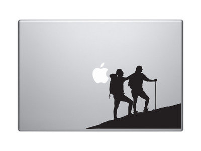 Mountain Climbers #7 - Hikers Climbing Ascent Altitude Hiking - Vinyl Decal For Laptops, Macbook, Tablets and Cars
