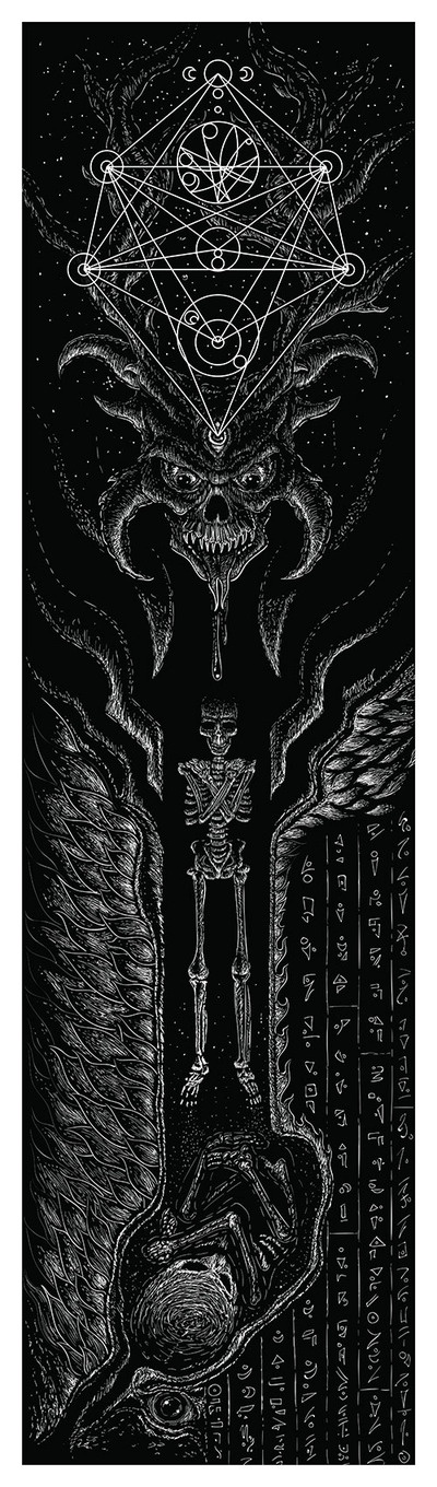 'Signal the Recycler' skateboard design, signed by artist