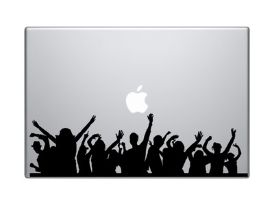 Crowd Silhouette - Party Celebration Group Cheer Crowd - Vinyl Decal For Laptops, Macbook, Tablets and Cars