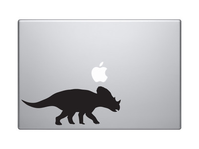 Dinosaur Silhouette #1 - Spiky Crest Triceratops Horn Beak - Vinyl Decal For Laptops, Macbook, Tablets and Cars