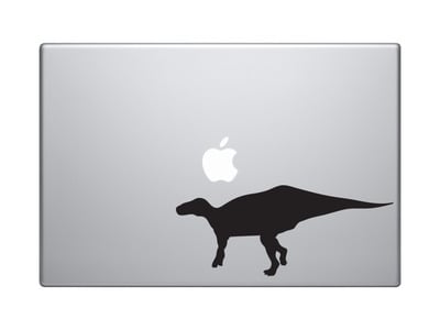 Dinosaur Silhouette #5 - Big Tail Dino Herbivore Carnivore - Vinyl Decal For Laptops, Macbook, Tablets and Cars