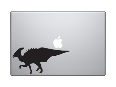 Dinosaur Silhouette #7 - Parasaurolophus Horned Spiky Dino - Vinyl Decal For Laptops, Macbook, Tablets and Cars