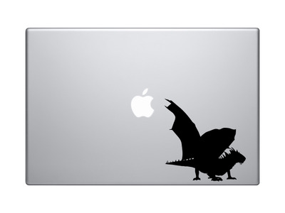 Medieval Era Mythology Detailed Dragon Facing Right Version 1 - Vinyl Decal For Laptops, Macbook, Tablets and Cars
