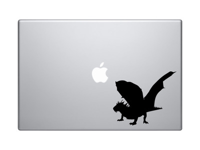 Medieval Era Mythology Detailed Dragon Facing Left Version 1 - Vinyl Decal For Laptops, Macbook, Tablets and Cars