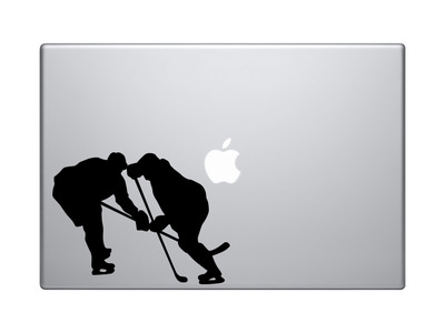 Hockey Silhouette - Player Varsity Professional League #8 - Vinyl Decal For Laptops, Macbook, Tablets and Cars