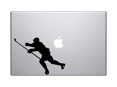 Hockey Silhouette - Player Varsity Professional League #13 - Vinyl Decal For Laptops, Macbook, Tablets and Cars