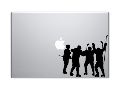 Hockey Silhouette - Player Varsity Professional League #12 - Vinyl Decal For Laptops, Macbook, Tablets and Cars