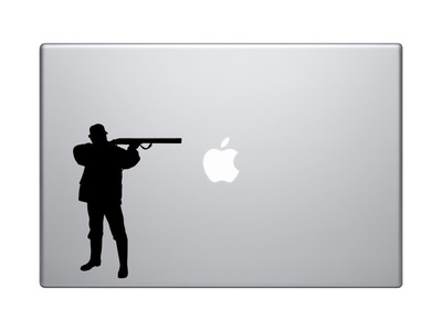 Hunting Rifle Aim #3 - Deer Duck Hunt Chasing Tail - Vinyl Decal For Laptops, Macbook, Tablets and Cars