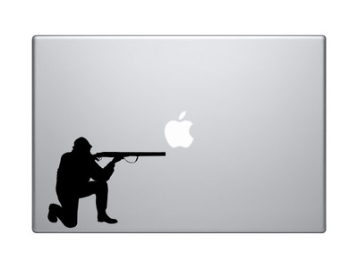 Hunting Rifle Aim #7 - Deer Duck Hunt Chasing Tail - Vinyl Decal For Laptops, Macbook, Tablets and Cars