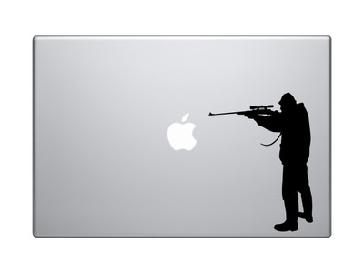 Hunting Rifle Aim #8 - Deer Duck Hunt Chasing Tail - Vinyl Decal For Laptops, Macbook, Tablets and Cars