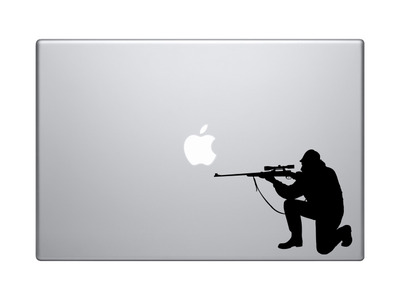 Hunting Rifle Aim #11 - Deer Duck Hunt Chasing Tail - Scope - Vinyl Decal For Laptops, Macbook, Tablets and Cars