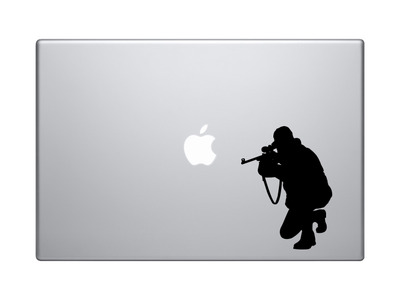 Hunting Rifle Aim #12 - Deer Duck Hunt Chasing Tail - Scope - Vinyl Decal For Laptops, Macbook, Tablets and Cars