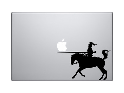 Historical Medieval - Knight on Horseback Armor Sword Version 2 - Vinyl Decal For Laptops, Macbook, Tablets and Cars