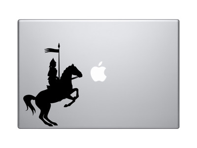 Historical Medieval - Knight on Horseback Armor Sword Version 4 - Vinyl Decal For Laptops, Macbook, Tablets and Cars