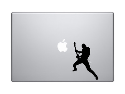 Musician Band - Rockstar Guitarist Silhouette Shadow Version 2 - Vinyl Decal For Laptops, Macbook, Tablets and Cars