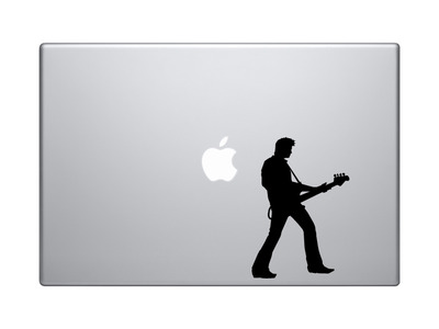 Musician Band - Rockstar Guitarist Silhouette Shadow Version 4 - Vinyl Decal For Laptops, Macbook, Tablets and Cars