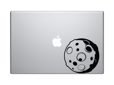 Science Room - Kids - Cool Cartoon Moon - Craters - Vinyl Decal For Laptops, Macbook, Tablets and Cars