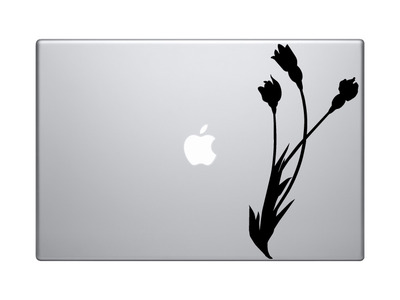 Fantasy Mythology - Enchanted Flowers Tulips Leaves Stem - Vinyl Decal For Laptops, Macbook, Tablets and Cars