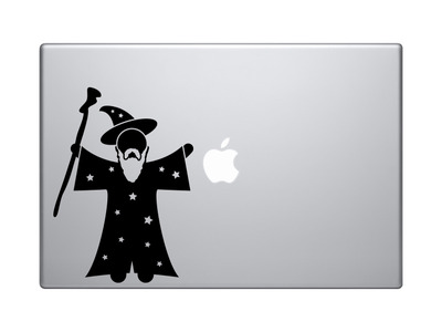 Medieval Stickman #3 - Magic Wizard Staff and Robes Spell - Vinyl Decal For Laptops, Macbook, Tablets and Cars