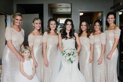 long bridesmaid dress, Glittery bridesmaid dress, shimmering bridesmaid dress, sliver bridesmaid prom dress, modest sparkly bridesmaid dress, E091