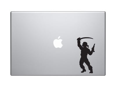 Swashbuckler Pirate Crew - Cutlass Flintlock Pistol Bandana - Vinyl Decal For Laptops, Macbook, Tablets and Cars
