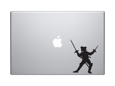 Swashbuckler Pirate Crew - Dual cutlass Captain Version 2 - Vinyl Decal For Laptops, Macbook, Tablets and Cars
