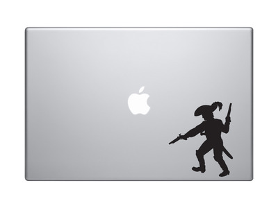 Swashbuckler Pirate Crew - Royal Captain Flintlock Pistols - Vinyl Decal For Laptops, Macbook, Tablets and Cars
