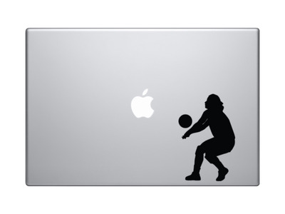 Sport Silhouette - Volley Ball Player Return Serve Version 1 - Vinyl Decal For Laptops, Macbook, Tablets and Cars