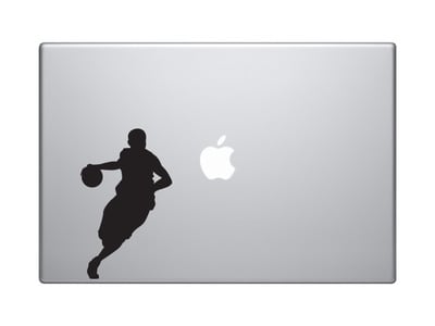 Sport Silhouette - Basketball Player Dribbling Version 2 - Vinyl Decal For Laptops, Macbook, Tablets and Cars