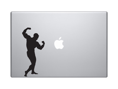 Sport Silhouette - Body Building Muscle Mass Version 1 - Vinyl Decal For Laptops, Macbook, Tablets and Cars