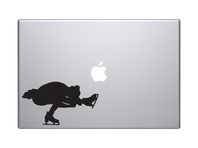 Sport Silhouette - Female Ice Figure Skating Version 2 - Vinyl Decal For Laptops, Macbook, Tablets and Cars