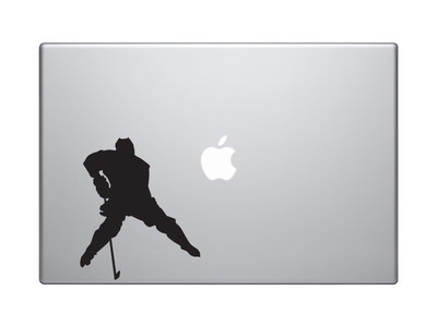 Sport Silhouette - Hockey Player Varsity Pro Version 3 - Vinyl Decal For Laptops, Macbook, Tablets and Cars