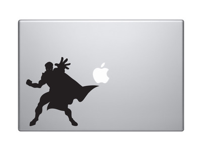 Comic Book Style - Super Hero Silhouette Power Version 4 - Vinyl Decal For Laptops, Macbook, Tablets and Cars