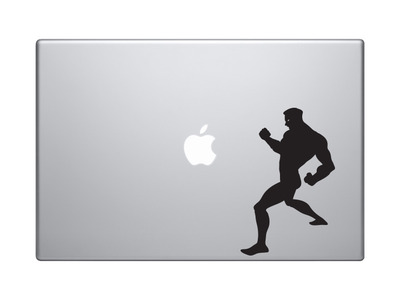 Comic Book Style - Super Hero Silhouette Power Pose Version 6 - Vinyl Decal For Laptops, Macbook, Tablets and Cars