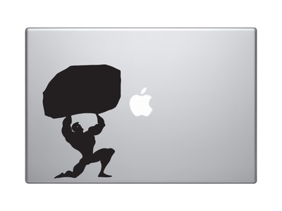 Comic Book Style - Super Hero Silhouette Atlas Version 11 - Vinyl Decal For Laptops, Macbook, Tablets and Cars