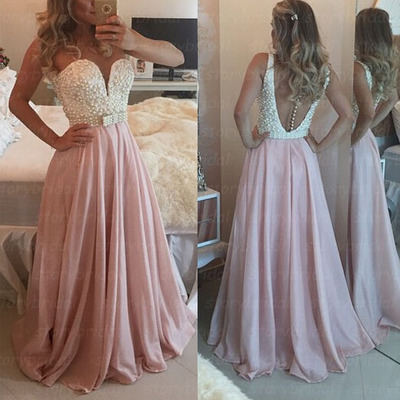 Sleeveless prom dress,Sweetheart prom dress,V Back prom dress, Pink prom dresses,Floor Length prom dress,Long prom dress,Chiffon Prom Dress,BDS00120