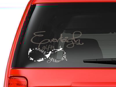 Peter Pan, Never Grow Up Vinyl Decal