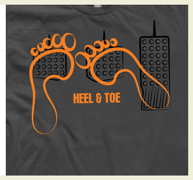 Heel & toe, racing t-shirt