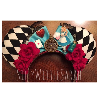 Alice in Wonderland Inspired Mouse Ears ALL ADD ONS