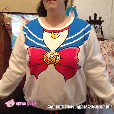 {Best Seller! }Sailor Moon Sweater Jumper Pullover Free Ship SP130203 XL need for about 1 month