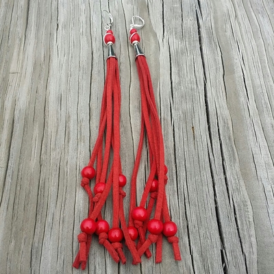 Beaded tassel earrings  - Thumbnail 5