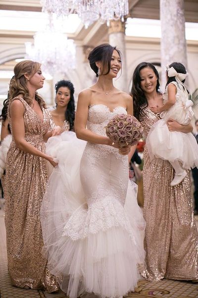 champagne gold bridesmaid dress, sparkle bridesmaid dress, long bridesmaid dress, sequin bridesmaid dress, bridesmaid prom dress, E121