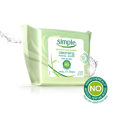 Simple Sensitive Skin Facial Cleansing Wipes