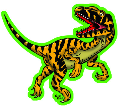 Colby Phillips V-Raptor full color shaped vinyl sticker