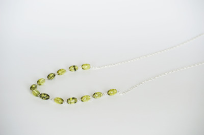 Green Glass Bead Necklace