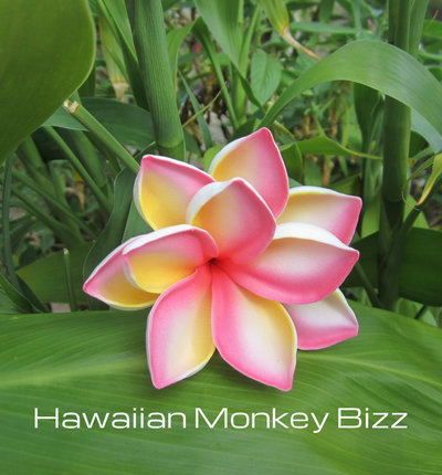 "TROPICAL PLUMERIA ROSETTE Hair Pick - Your Choice of 1 . . .