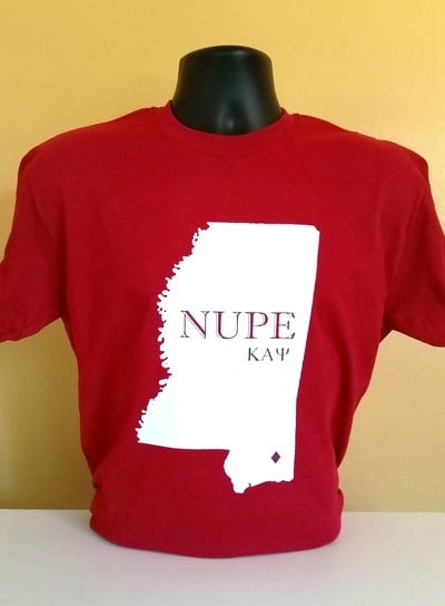 Kappa Alpha Psi Mississippi NUPE Cotton or DRI-FIT Shirt